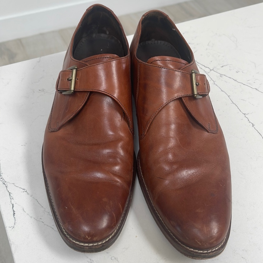 Cole Haan Brown Leather Munk Strapford Oxford 11.5 M